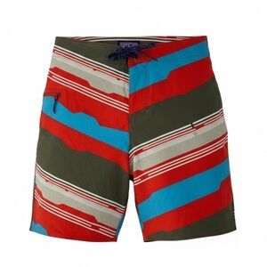 Patagonia Men's Striped Board Shorts Size 33